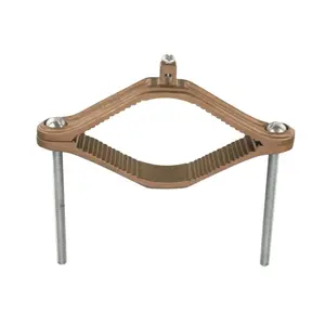 Top Selling Heavy Surface Customized Bronze Ground Clamp With Cable Clamp for Armored Ground Wire Earth Rod Clips Clamp