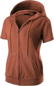 Demi-manches imprimées sur mesure pour hommes et femmes Hoodie-100 % coton brodé d'été - Product Image 2