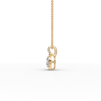 Collier DLV Jewelry avec pendentif solitaire rond en diamant de laboratoire romantique, cadeau d'anniversaire pour elle - Halo