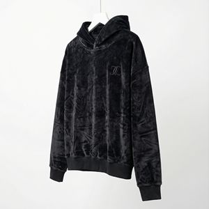 Sudadera con Capucha Unisex de Terciopelo Negra |   Suéter de Invierno de Felpa Suave y Ajuste Regular |   Diseño de Bolsillo Transpirable |   Personalizado - Product Image 3