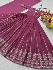 Vestido Largo de Verano para Mujer, Cuello Redondo, Estilo Georgette, Lavable, para Festivales, Color Sólido, con Bordado de Lentejuelas de 7mm - Product Image 5