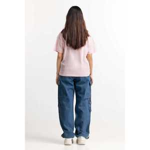 เสื้อยืดผู้หญิงผ้าคอตตอนเจอร์ซีย์รุ่นพื้นฐาน WM-KTP-SS24-066 ผ้าฝ้าย 100% ระบายอากาศได้ดี เสื้อยืดลำลองคุณภาพพรีเมียม รับผลิตแบบ OEM ODM - Product Image 5