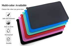 Wasserdichte rutsch feste Silikon-Haustier-Pads mit <span class=keywords><strong>Paw</strong></span> Print Design <span class=keywords><strong>Dog</strong></span> Bowl Geschirr-Reinigungs pads für Katzen und Hunde - Product Image 3