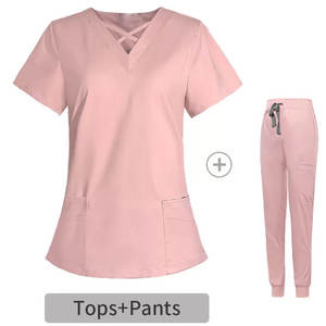 Uniforme d'infirmière en toile souple de haute qualité aux couleurs personnalisées Ensembles Nouvelle arrivée Costume d'infirmière d'hôpital - Product Image 1