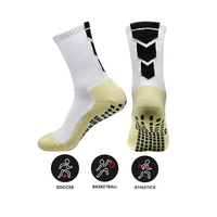 Chaussettes de sport haute performance pour femmes, antidérapantes, à compression, imprimées, avec amorti et grip, pour football, soccer, course à pied