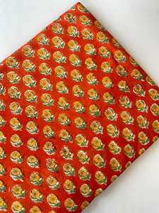 ผ้าฝ้าย100% พิมพ์ลายบล็อกด้วยมือเป็นมิตรต่อสิ่งแวดล้อมมรดกตกทอดผ้าฝ้ายระบายอากาศได้ดีแบบดั้งเดิม - Product Image 3