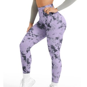 Mallas de entrenamiento con estampado personalizado de cintura alta para venta en línea Fabricación profesional Fitness Yoga Leggings para mujeres - Product Image 3