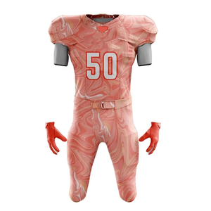 Uniforme de fútbol americano ligero de secado rápido para hombres, jóvenes, adultos, ropa de equipo de entrenamiento universitario, conjuntos de pantalones de Jersey duraderos sublimados - Product Image 4