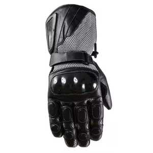 Motorbike <b>Gloves</b> Men Leather Motorcycle Racing Full Finger Breathable Windproof UV Protection Touch Screen Protective Cycling - Product Image 3
