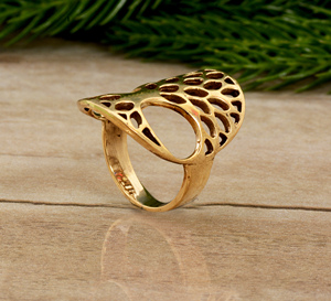 Super lucido oro pila 14k oro pieno di anello albero di alta qualità gioielli in ottone per le donne <span class=keywords><strong>uomo</strong></span> Midi nocche anello per Boho Look - Product Image 4