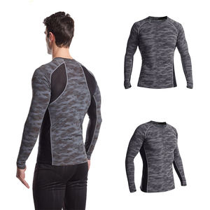 Venta al por mayor High Street Style satén compresión deporte camisas para Unisex más tamaño adelgazamiento activo gimnasio Fitness correr camisetas - Product Image 4