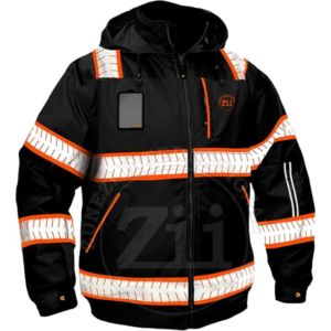 Chaqueta de Seguridad de Alta Visibilidad ANSI Clase 1, de Forro Polar de Algodón, con Luces LED Reflectantes, Múltiples Bolsillos, Ventana para Identificación, Personalizable, Profesional - Product Image 1