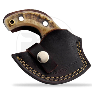 Chef de cuisine de haute qualité fait à la main D 2 acier couteau de cuisine de hache coupe-pizza avec étui en cuir - Product Image 4