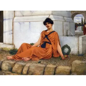 Mural de azulejo de acento de niña de flores 8x6 protector contra salpicaduras de pared de cerámica para cocina o baño - Product Image 1