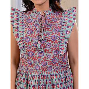 Blusa de Popelina de Algodón con Estampado Floral Pastel Jaal - Product Image 2