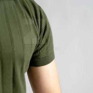สินค้ามาใหม่ เสื้อถักผู้ชายผ้าฝ้ายแท้ 100% เป็นมิตรกับสิ่งแวดล้อม แขนสั้น แห้งเร็ว สีและโลโก้ปรับแต่งได้ คุณภาพสูง - Product Image 6