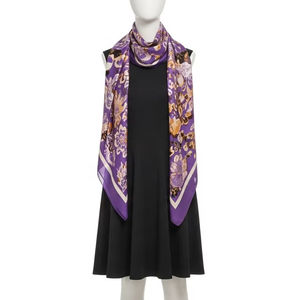 Lightweight Summer Square Silk Scarves Soft Smooth Satin Material Elegant Printed <b>Shawl</b> <b>Wrap</b> For Women Fashion Accessories Gift - Product Image 1