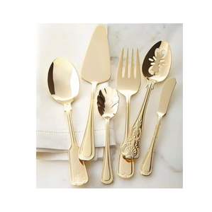 ชุดช้อนส้อมทำจากไม้โบราณทำจากมิเรอร์สแตนเลสเหมาะสำหรับงานแต่งงานช้อนส้อมหัวแหลม - Product Image 6