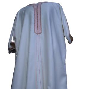 Marroquí Thorbes listo para usar Lino Seda Poliéster Sudadera con capucha Vestidos Transpirable Otoño Casual Corto Tallas grandes Jubba para adultos - Product Image 1