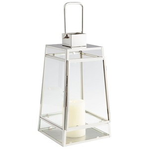 Linterna de tarro de vela redonda disponible de Metal y vidrio colgante para decoración de hogar y jardín, decoración de Metal de acero inoxidable para el hogar - Product Image 1