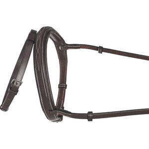Build A Bridle Flash Noseband para caballos Breeches Color marrón chocolate Construcción de cuero Premium Ajuste ajustable Inglés - Product Image 5
