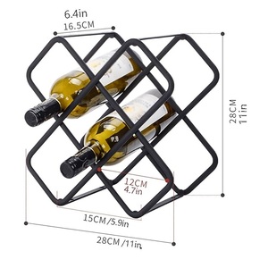 High Quality <b>Wine</b> Holders Stands Tabletop Copper Modern Wire <b>Cabinet</b> <b>Wine</b> <b>Rack</b> Hexagon Metal <b>Wine</b> Bottles <b>Rack</b> - Product Image 1