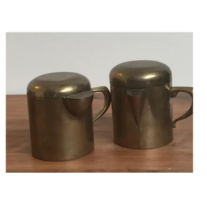 ชามทองเหลืองใส่เกลือและน้ำตาลอุปกรณ์ในครัวทรงกลมดีไซน์ดีที่สุดทำจากอินเดีย - Product Image 3