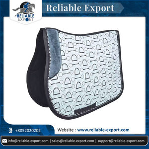 Tapis de selle d'équitation tout usage de style occidental Tapis de dressage en coton Remplissage de laine Tissu polycoton pour les cavaliers équestres - Product Image 2