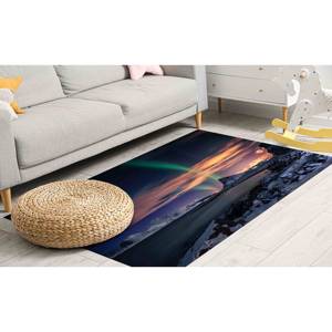 Alfombra de Paisaje con Diseño de Aurora Boreal: Alfombra de Chenilla con Motivo del Cielo del Norte - Product Image 5