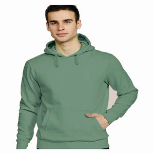 Wholesale Unisex Polyester Cotton <b>Fleece</b> Pullover Hoodies Custom Logo Embroidered <b>Black</b> Sweatshirts Winter Blank <b>Men</b> Hoodie - Product Image 1