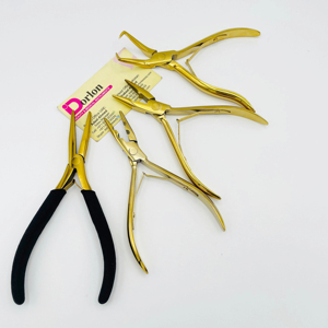 Cinta multifunción en Alicates para extensiones de cabello, herramientas para extensiones de cabello de salón de Plasma dorado, abrazadera, Micro anillos, abridor de cuentas, alicates de cierre - Product Image 1