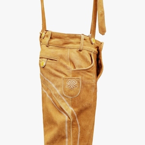 Vente chaude traditionnel allemand Oktoberfest bavarois Lederhosen couleur claire short en cuir ciré pour hommes couleur personnalisée Vintage - Product Image 5