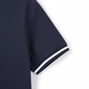 Camisetas de Cuello Redondo Acanalado Azul Marino Premium de Corte Ajustado para Hombre, Tejido de Algodón 100% de Alto Gramaje, Manga Corta, Casual, las Más Vendidas de 2026 - Product Image 5