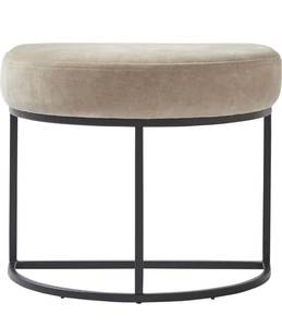 2025 tabouret nouvelle vente salle à manger ronde moderne intérieur maison salon meubles or métal chaises velours pouf tabourets - Product Image 2