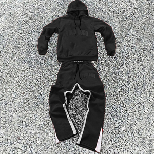 ชุดวอร์มวินเทจผ้าหนา พิมพ์ลายซันเฟด กางเกงวอร์มผ้าฝ้าย 100% เฟรนช์เทอร์รี่ เสื้อฮู้ดดี้สไตล์ดิสเทรส ชุดวอร์มผู้ชาย - Product Image 6