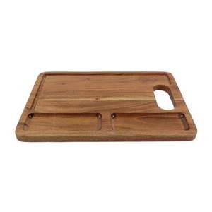 Planche à découper artisanale en bois d'acacia véritable, robuste, durable, résistante au lave-vaisselle, qualité alimentaire, personnalisable OEM - Product Image 6