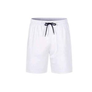2025 personalizado hombres gimnasio Fitness Jogging entrenamiento pantalones cortos 5 pulgadas entrepierna patrón sólido ropa deportiva de algodón en blanco - Product Image 4