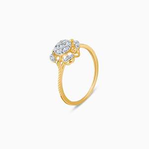 GIVA Heer by GIVA-Anillo de diamantes cultivados en laboratorio de chakras de oro amarillo - Product Image 4