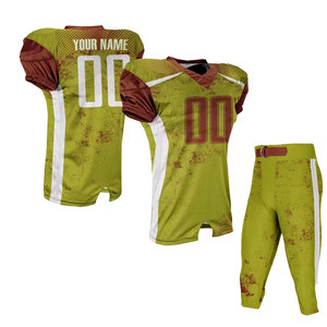 Uniforme de football américain à bas prix, fabriqué en 100 % polyester, faible MOQ - Product Image 1