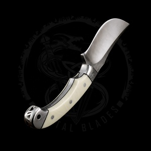 Couteau de chasse droit OEM en gros, en acier inoxydable, tranchant et durable, pour l'extérieur et la survie, avec manche en os de chameau - Product Image 3