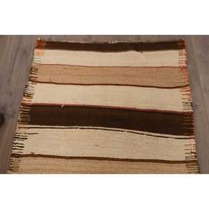 พรมวินเทจสไตล์ตุรกี ขนาด 2.8x11.4 ฟุต สีน้ำตาลส้ม พรมเปอร์เซีย - Product Image 4