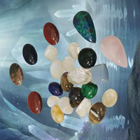 Cabochons de pierres précieuses naturelles de haute qualité, taillés en forme de rose, rubis/ambre, pierres précieuses en vrac, mélange de couleurs H.A. Marque Gems