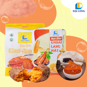 300g Bag of Dai Long Honey Sweet Potato Gummies Made 40% Fresh Sweet Potatoes Multi-Colored Cube-Shaped Sweet Fragrant Flavor - Product Image 1