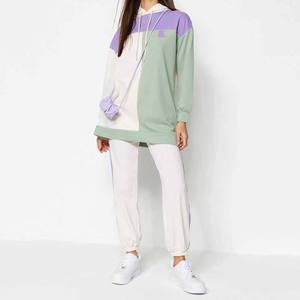 ชุดวอร์มผ้าฝ้าย100% สำหรับผู้หญิงระบายอากาศได้ดีแห้งเร็วชุดวอร์มคอลูกเรือเอวยางยืดแบบออกแบบได้ตามต้องการ - Product Image 4