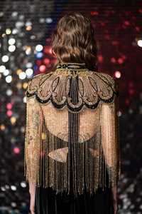 ชุดคลับยาวคลุมพื้นแบบตรงสไตล์เบอร์เลสก์ ประดับด้วยงานปักเลื่อมและลูกปัด พร้อมบราในตัว เหมาะสำหรับงานเฉลิมฉลอง - Product Image 2