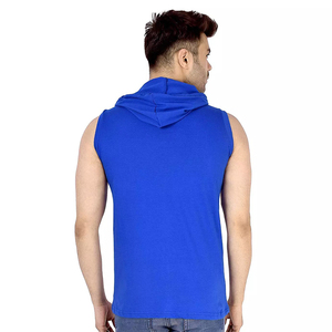Venta al por mayor de ropa de calle Casual Hip Hop personalizado gimnasio con capucha sin mangas pulóver Fitness entrenamiento Otoño Invierno Unisex hombres sudaderas con capucha - Product Image 5