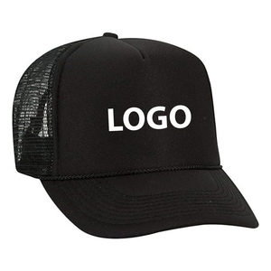 Sombrero de camionero negro para hombre más vendido, Material de poliéster/algodón, Impresión de logotipo personalizado, ropa de calle, gorras de estilo playero para exteriores - Product Image 1