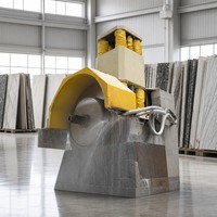 Machine de découpe de pierre automatique à bras unique certifiée CE, ligne de production de pierre avec moteur et pompe à engrenages haute sécurité