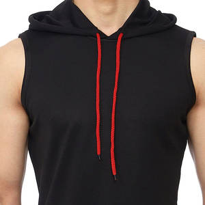 Summer <b>Men's</b> Cotton <b>Sleeveless</b> <b>Hoodie</b> Solid Pattern Workout Gym Clothing for Bodybuilding Loose Fit Comfortable Fit - Product Image 6