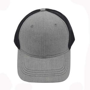 El más nuevo sombrero Unisex de malla de 5 paneles personalizado con hebilla de plástico ajustable gorra de béisbol con bordado Diseño de Gorras en blanco - Product Image 5